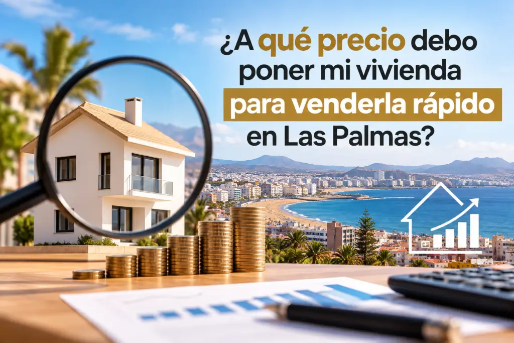 Propietario evaluando el precio de venta de su piso en Las Palmas de Gran Canaria con asesor inmobiliario