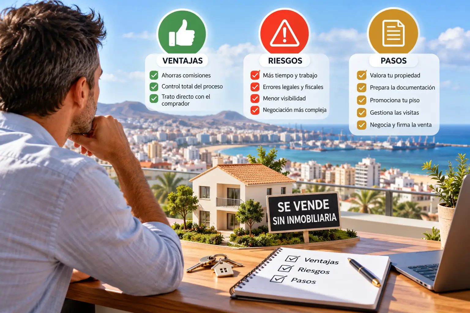¿Vender un piso sin inmobiliaria en Las Palmas? Ventajas, riesgos y pasos que debes conocer